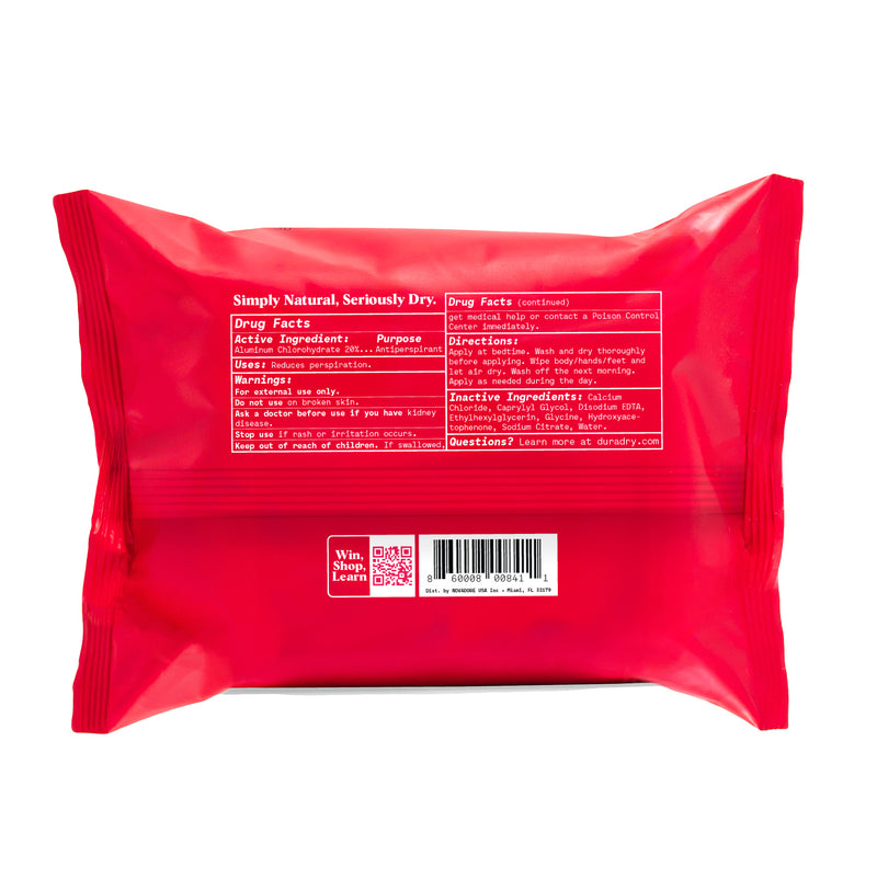 Sweat Control Body Wipes