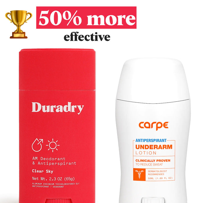 Carpe Underarm Antiperspirant and Deodorant, Pack of 3-WITH 3 FREE  ON-THE-GO WIPES!